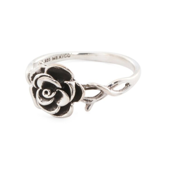 SEED & SAGE Sterling Silver Made In Mexico Sterling Silver Rose Twist Ring - Picture 1 of 2